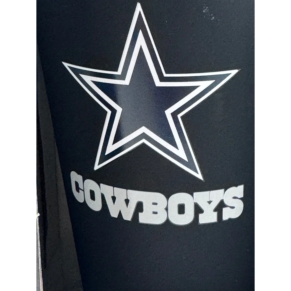NFL Dallas Cowboys 16 oz Glass Pint Set 2 Pack Matte Black Star‎ Logo New